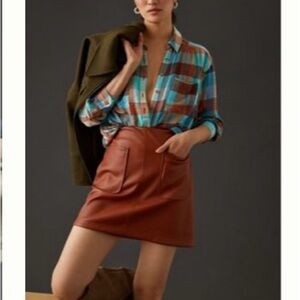 Pilcro Multicolor Plaid Button Down Shirt